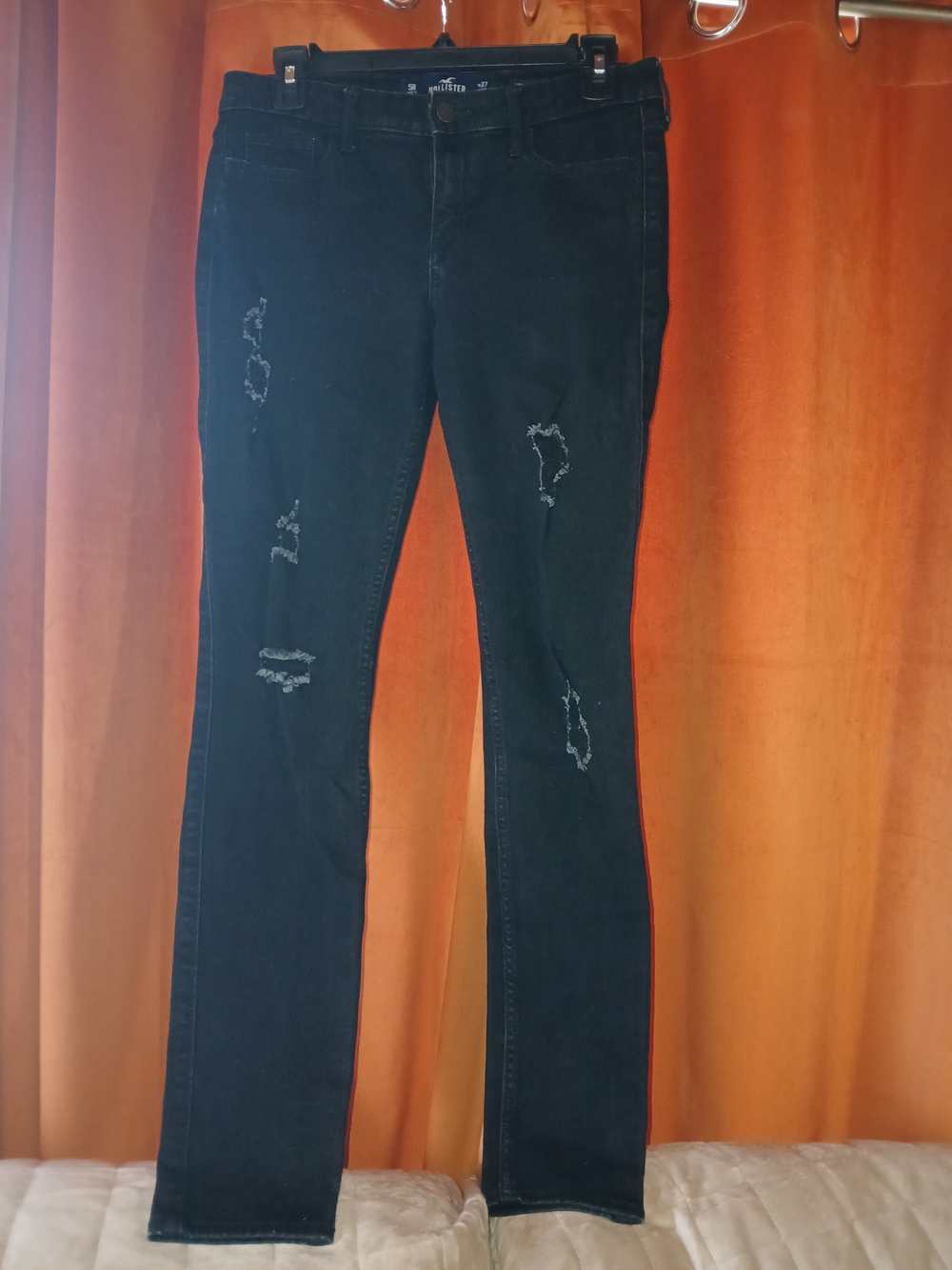 Hollister Black Distressed Skinny Jeans